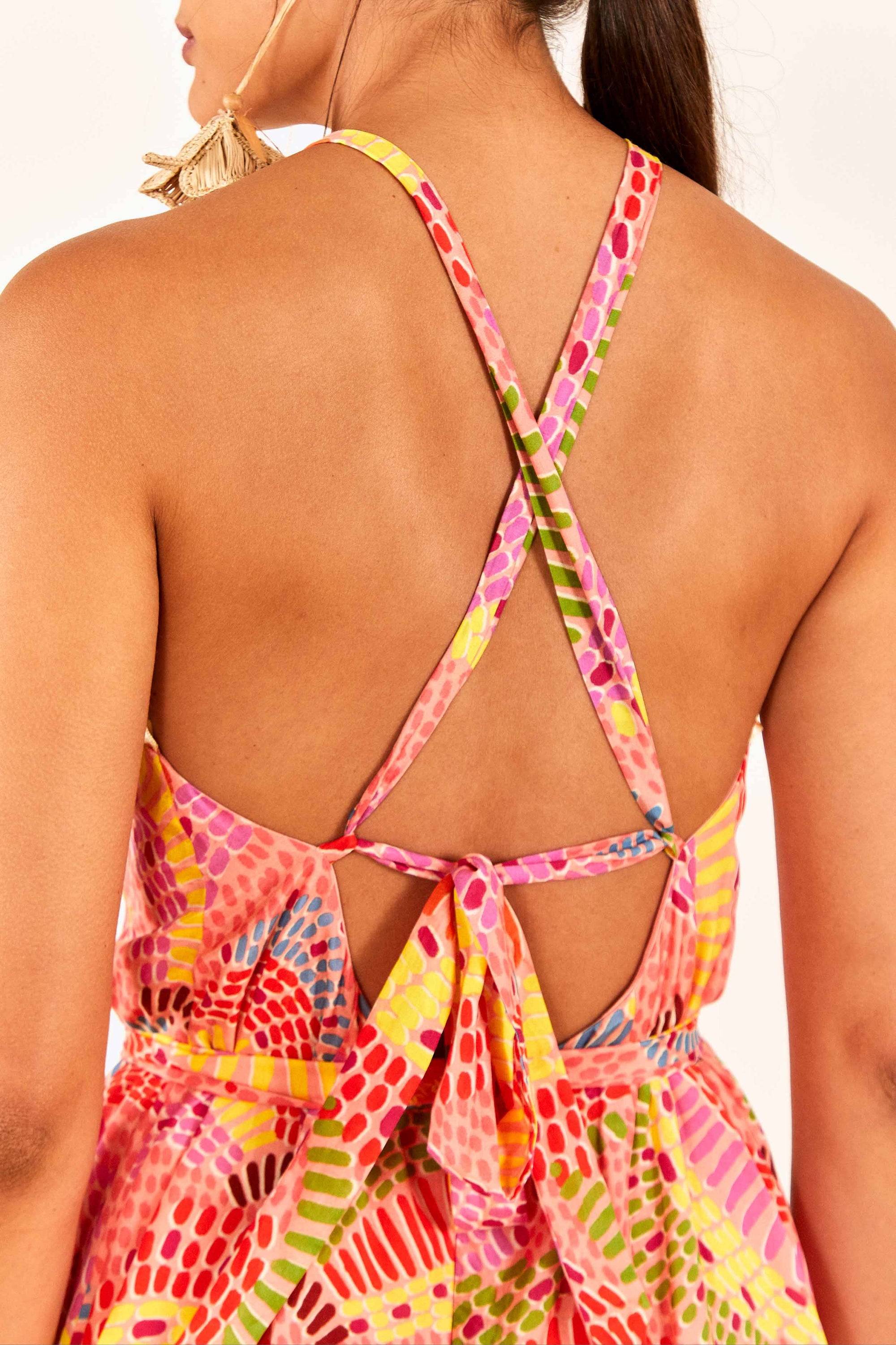 Robe longue à imprimé - Multicolore