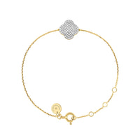 Bracelet Chance en or jaune & Diamant - Blanc