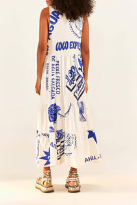 Robe longue t-shirt Rainha Das Aguas - Blanc