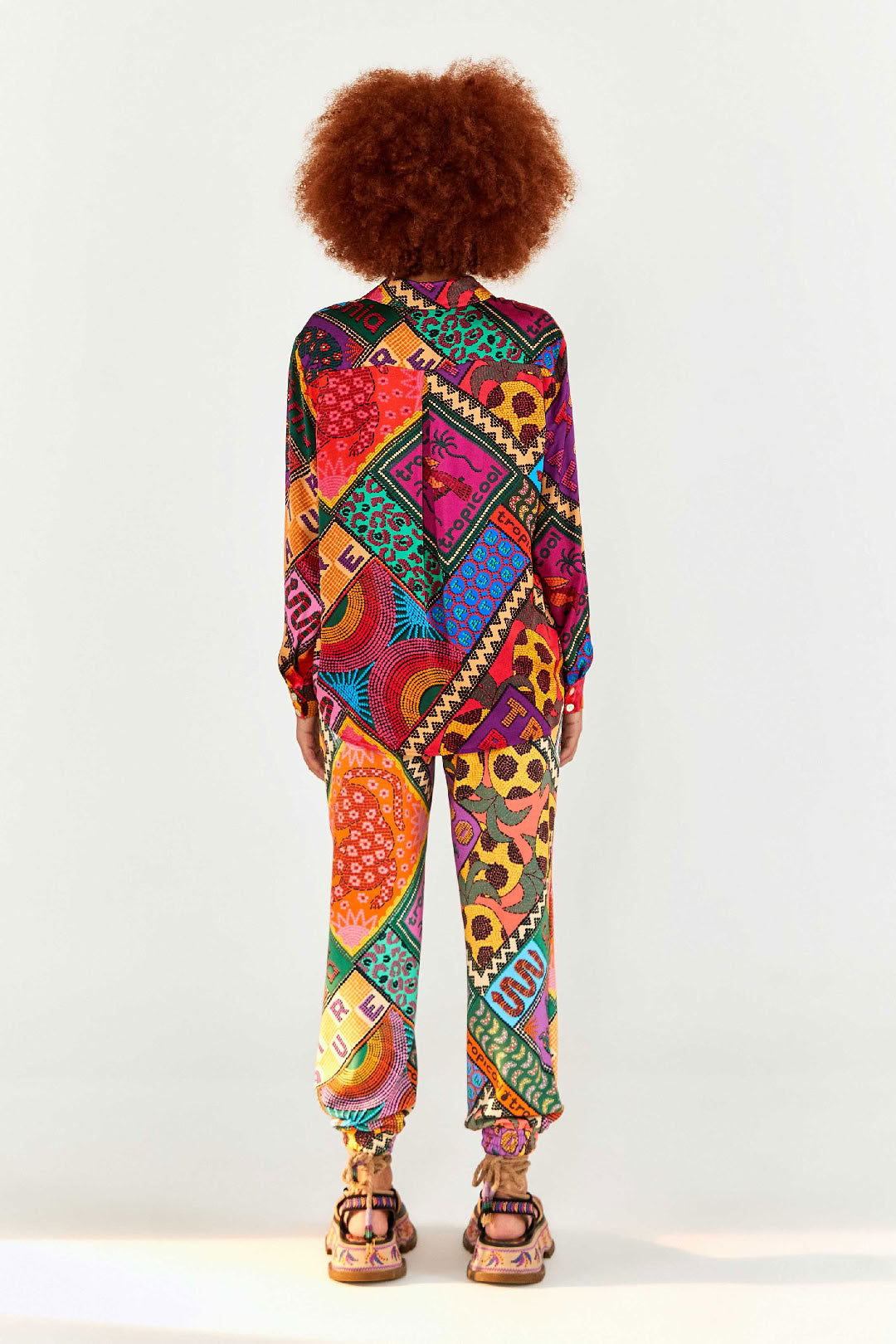 Chemise Dotted Patch en foulard - Multicolore