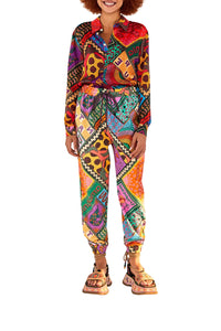 Chemise Dotted Patch en foulard - Multicolore