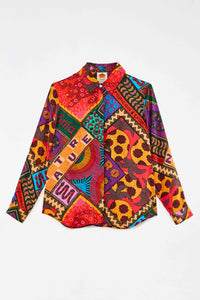 Chemise Dotted Patch en foulard - Multicolore