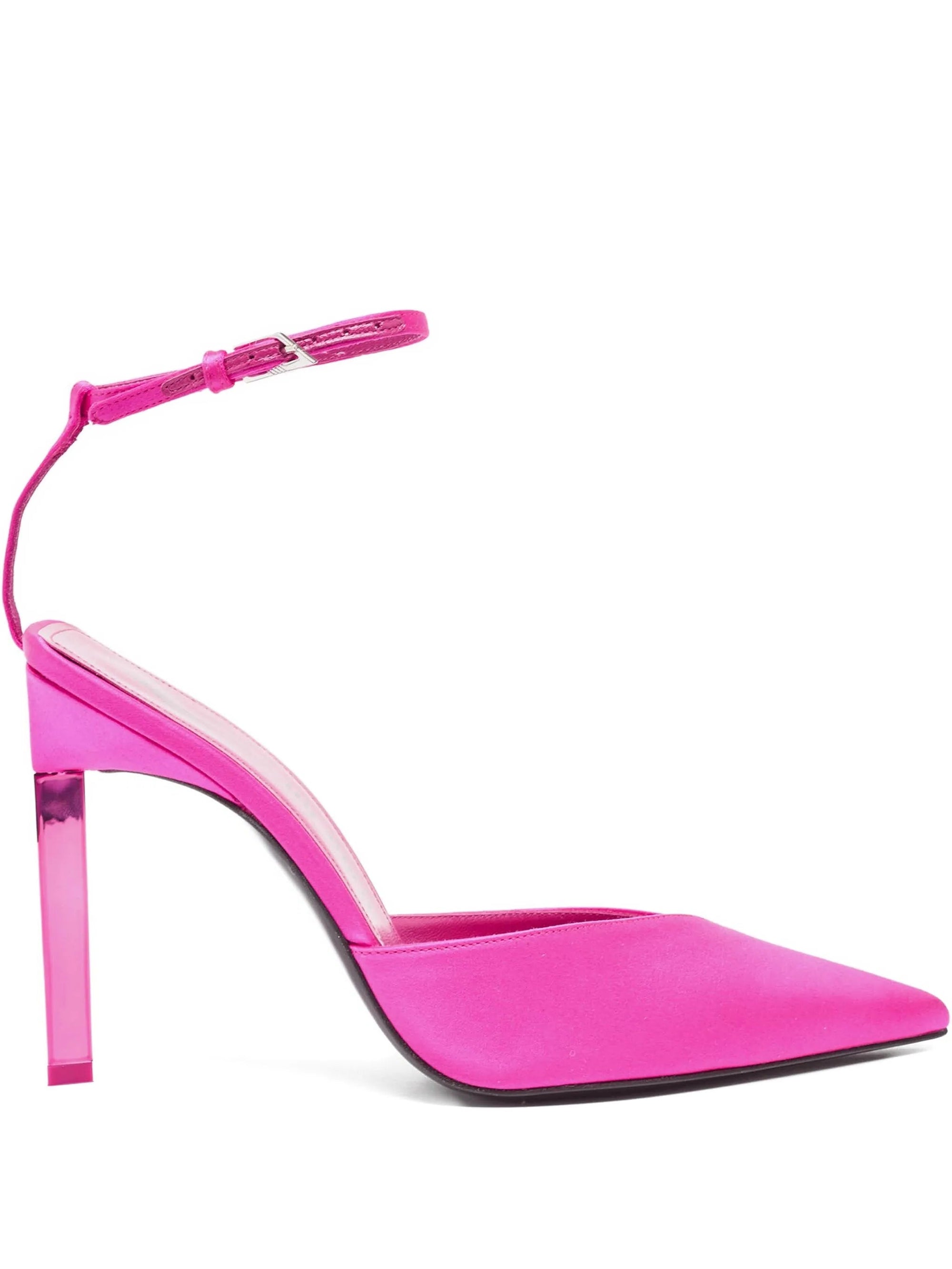 Slingback a tacco alto con cinturino alla caviglia - Fluo pink