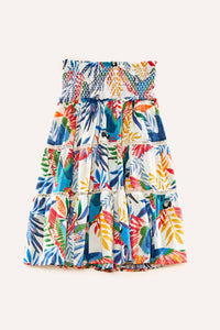 MEDIA OFF LINE_Jupe midi Vent Macaws en coton - Multicolore