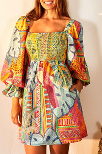 Robe courte Summer Tapestry - Multicolore
