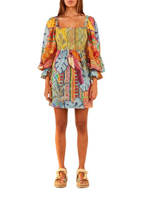 Robe courte Summer Tapestry - Multicolore