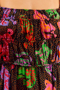Robe midi Wild Leopards - Noir