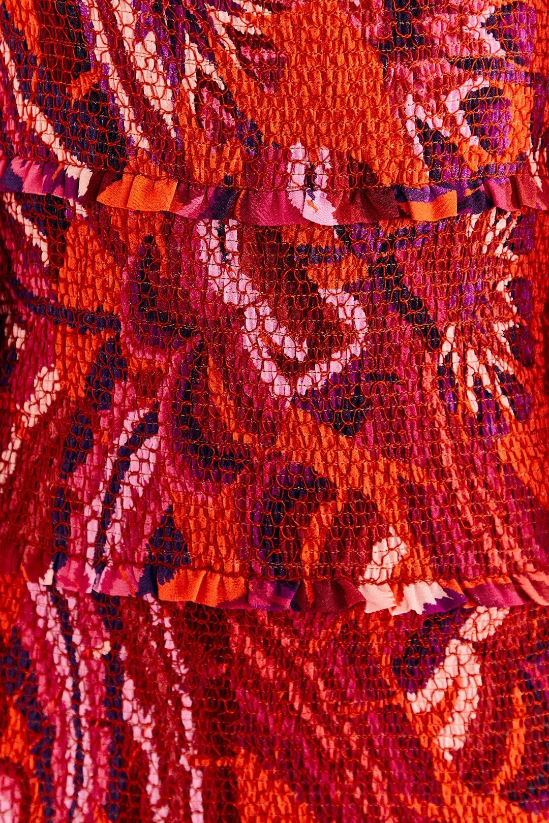 Robe longue Chevron Forest - Rouge