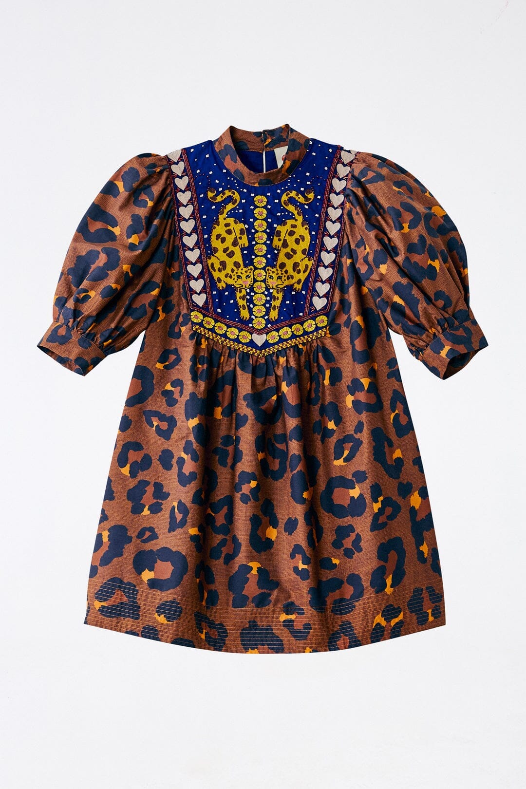 MEDIA OFF LINE_Robe mini Maxi Leopard Caramel - Marron