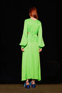 Robe longue à manches longues - Vert
