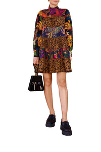 MEDIA OFF LINE_Robe mini Mixed Black Prints - Multicolore