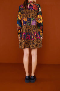 MEDIA OFF LINE_Robe mini Mixed Black Prints - Multicolore