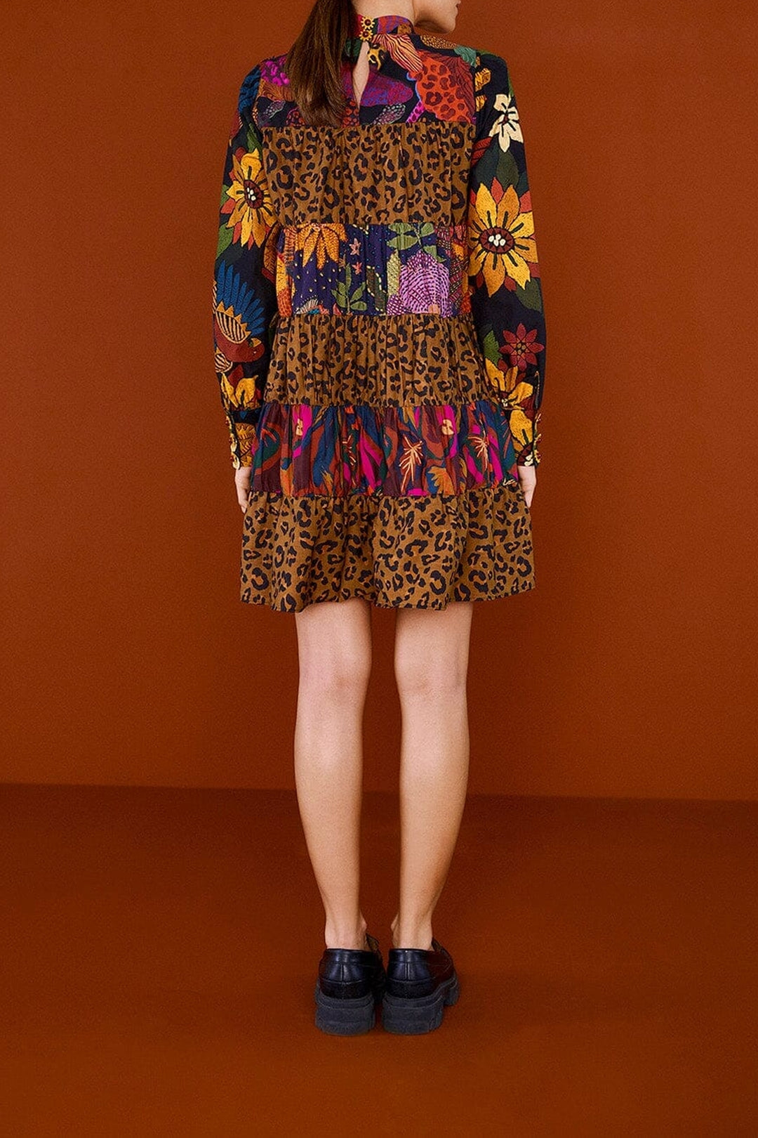 MEDIA OFF LINE_Robe mini Mixed Black Prints - Multicolore