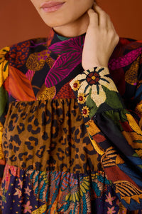 MEDIA OFF LINE_Robe mini Mixed Black Prints - Multicolore