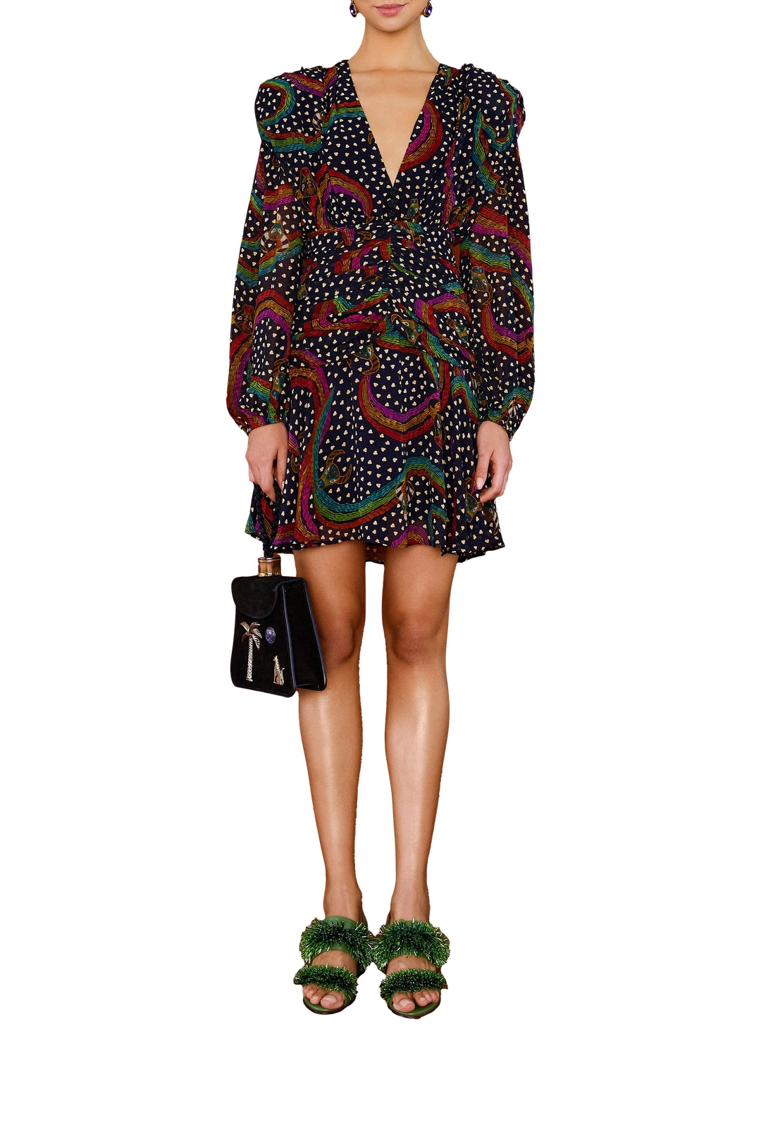 Robe courte Rainbow Oxen - Noir