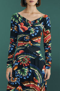Chevron Forest Black Robe courte - Chevron Forest Black