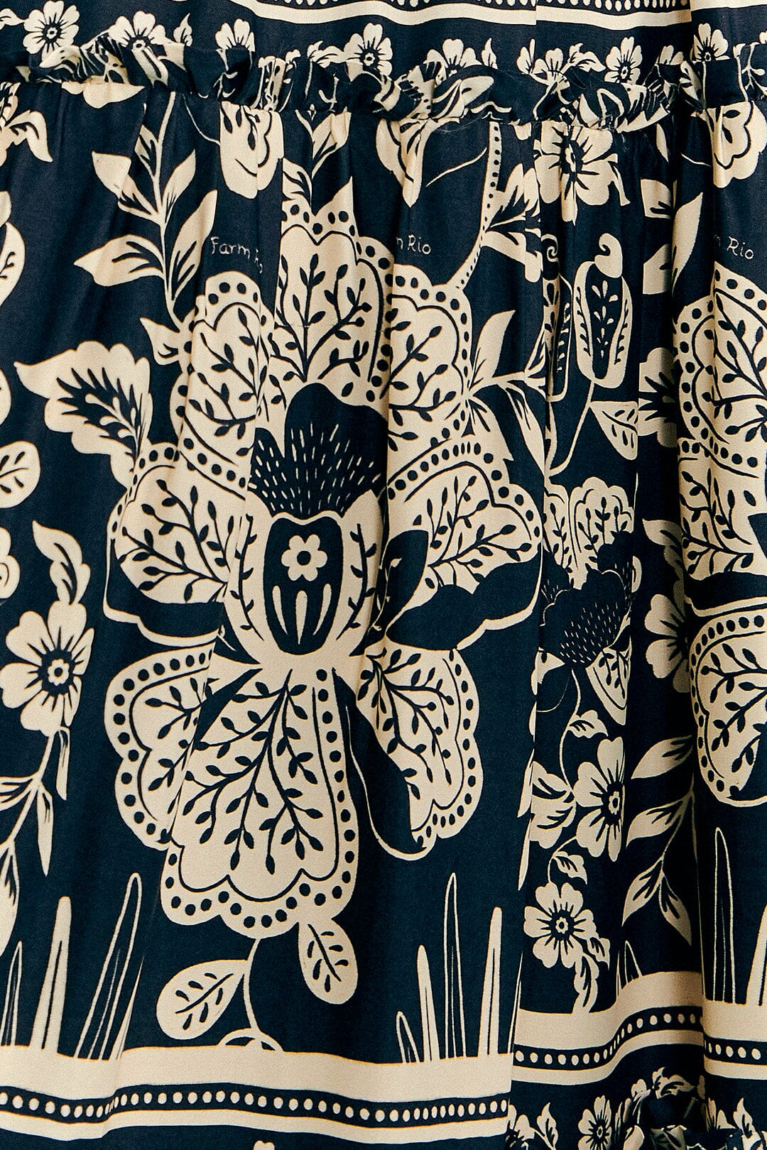 Robe longue Graphic Floral - Bleu