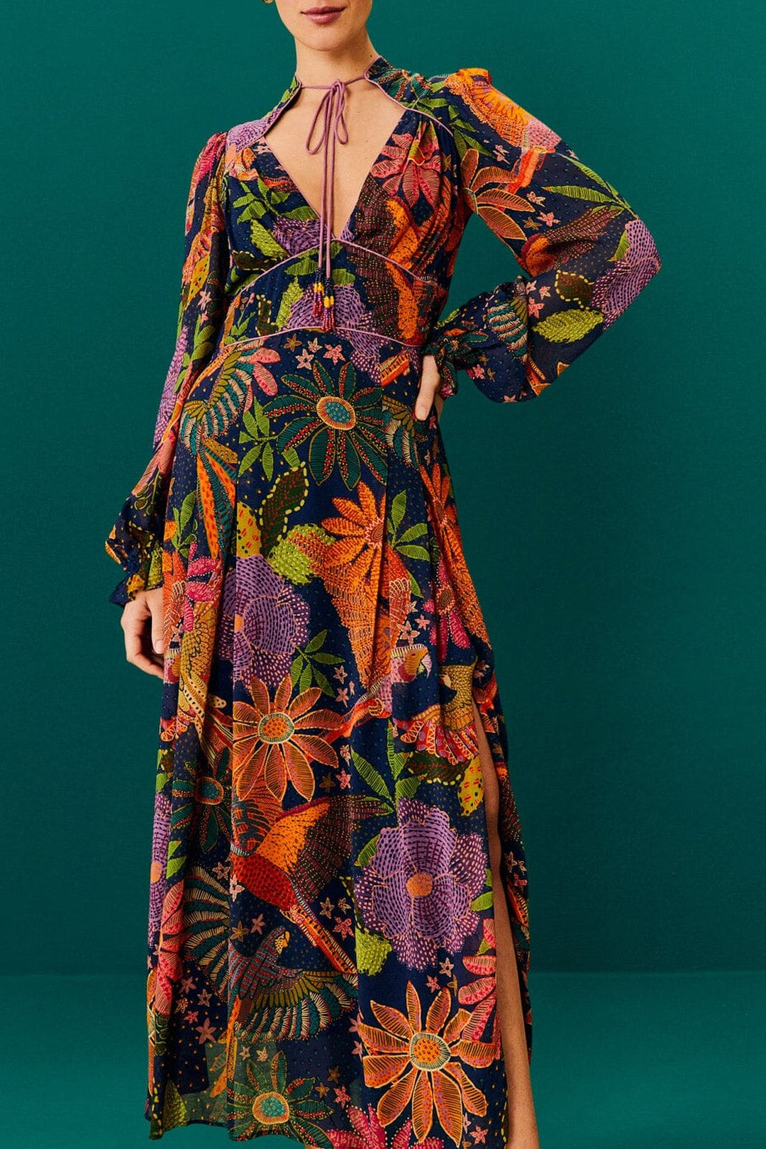 Robe longue Cool Macaw - Noir