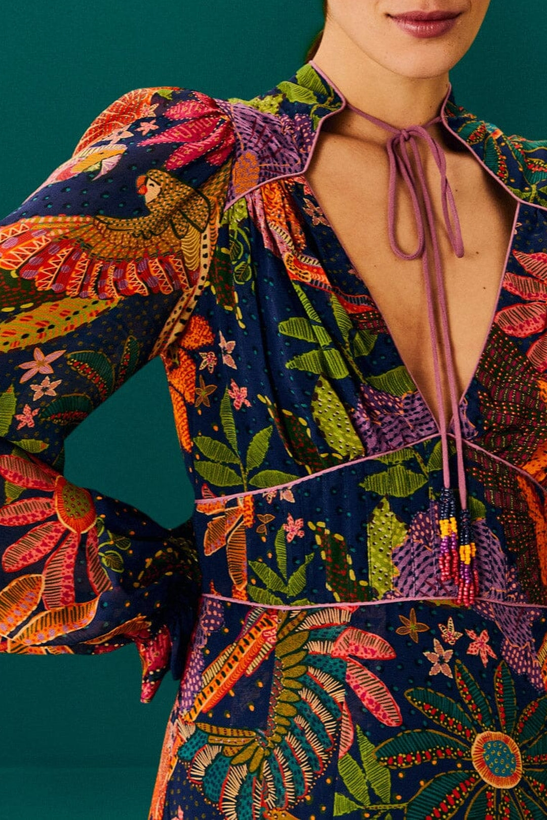 Robe longue Cool Macaw - Noir