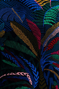 MEDIA OFF LINE_Robe midi Amazonia Night - Bleu