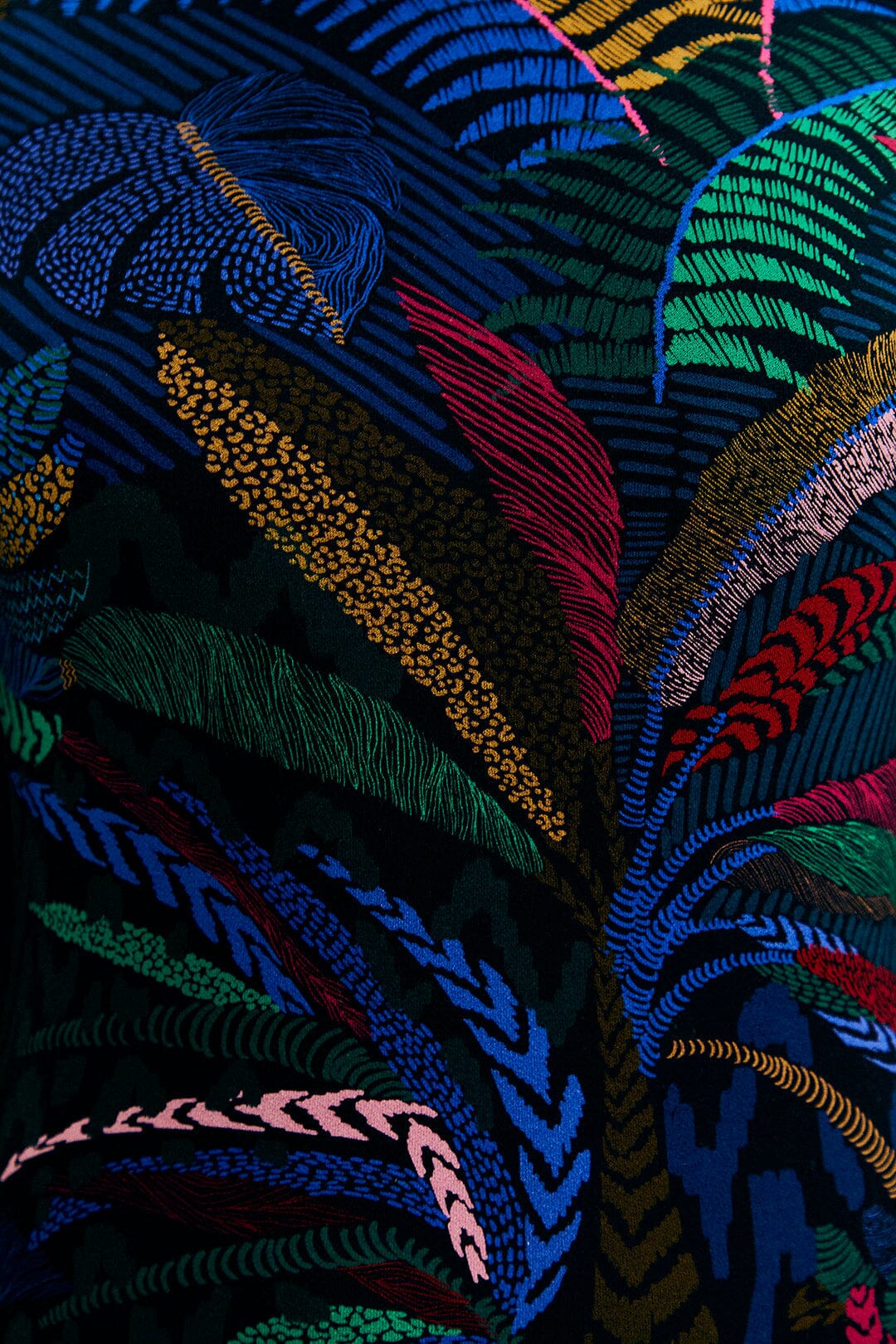 MEDIA OFF LINE_Robe midi Amazonia Night - Bleu