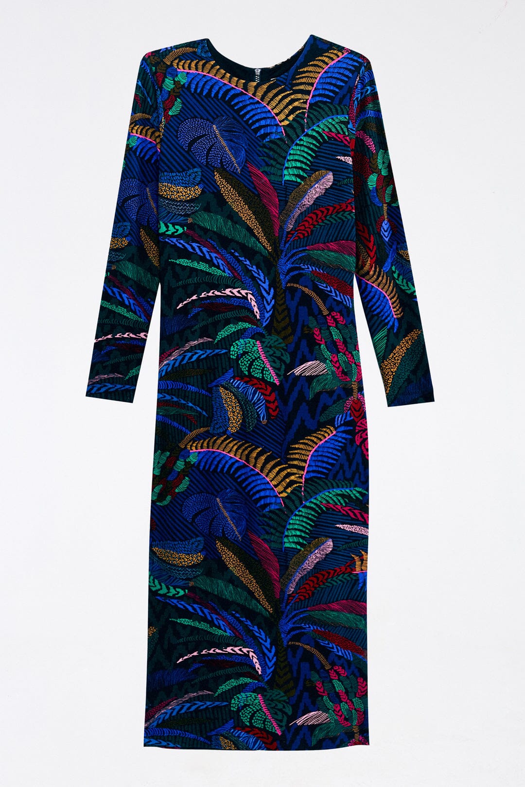 MEDIA OFF LINE_Robe midi Amazonia Night - Bleu