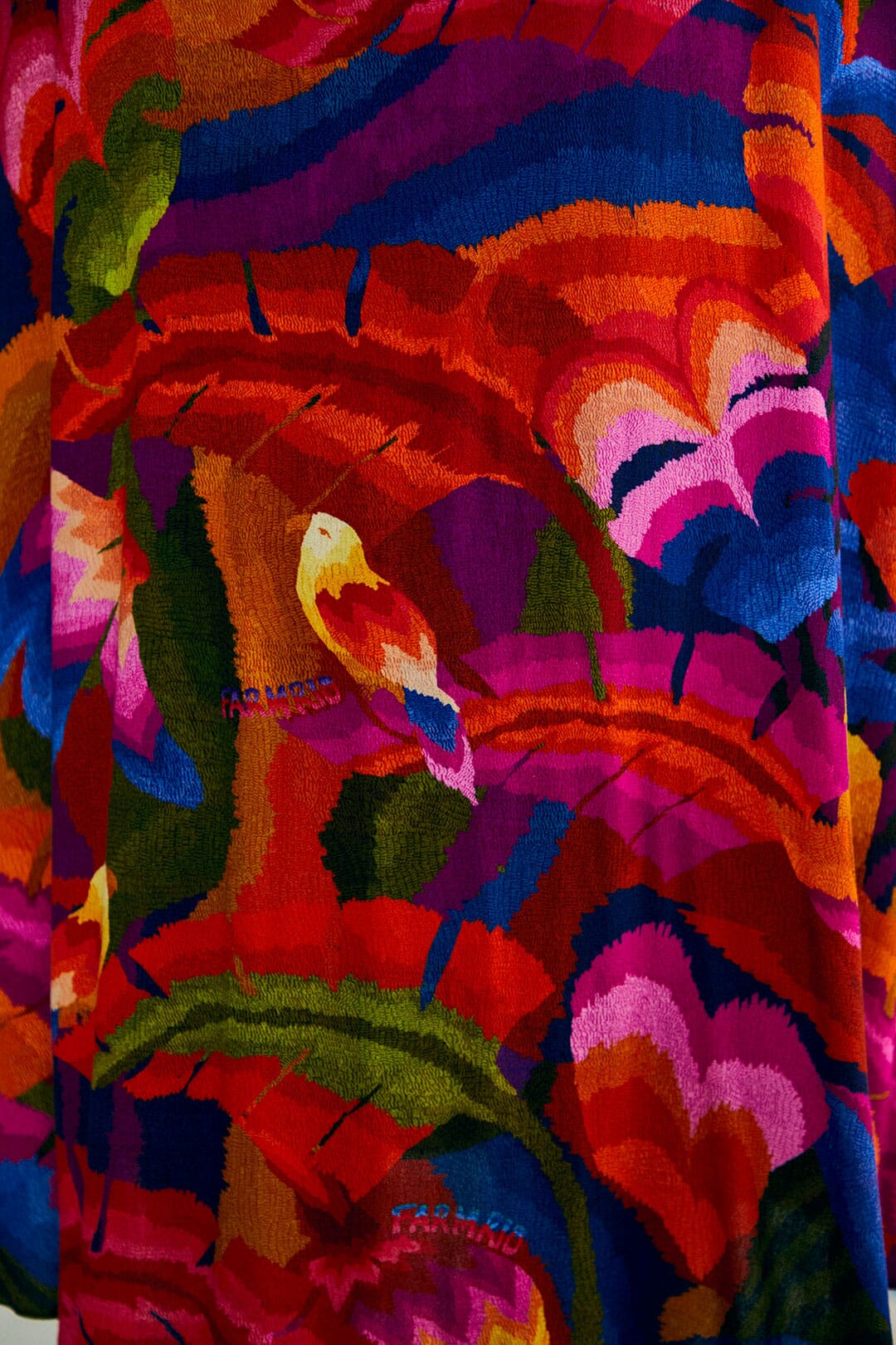 MEDIA OFF LINE_Robe maxi Rainbow Forest - Rouge
