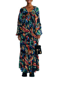 Chevron Forest Black Robe longue - Chevron Forest Black