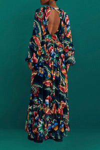 Chevron Forest Black Robe longue - Chevron Forest Black