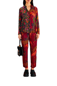 MEDIA OFF LINE_Chemise Bright Leopards - Rouge