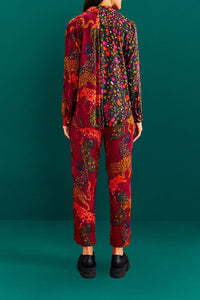 MEDIA OFF LINE_Chemise Bright Leopards - Rouge