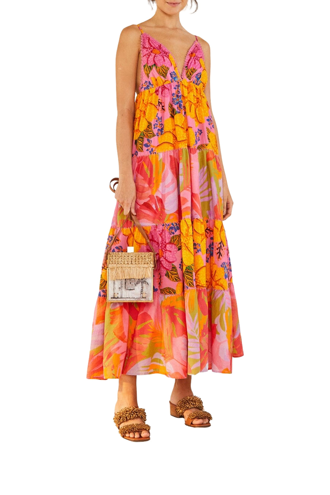 MEDIA OFF LINE_Robe maxi Mixed Pink Prints - Multicolore