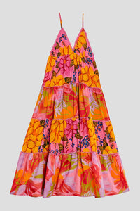 MEDIA OFF LINE_Robe maxi Mixed Pink Prints - Multicolore