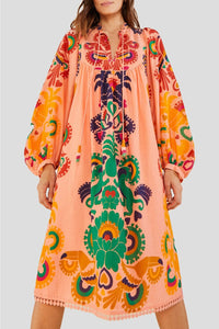 Robe midi Amulet Peach - Rose