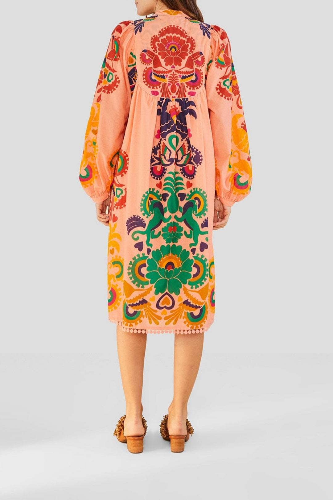 Robe midi Amulet Peach - Rose