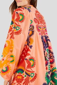 Robe midi Amulet Peach - Rose