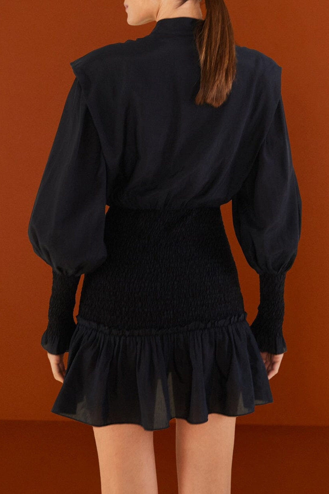 Robe courte à encolure cœur - Noir