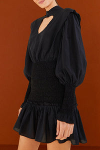 Robe courte à encolure cœur - Noir