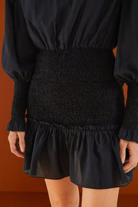 Robe courte à encolure cœur - Noir