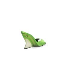 SERGIO ROSSI Mules Evangelie 100 en satin - Vert