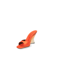 SERGIO ROSSI Mules Evangelie 100 en satin - Orange