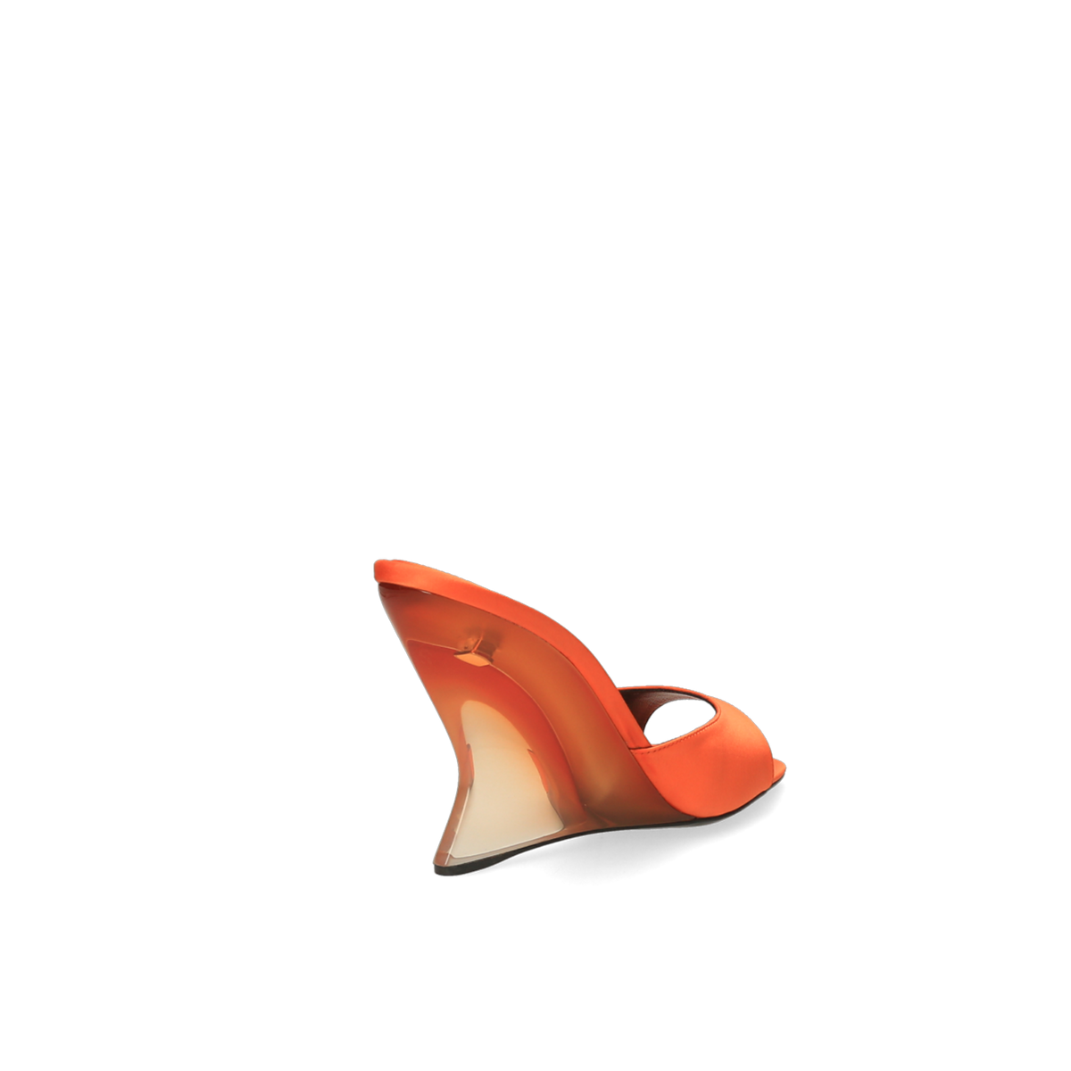 SERGIO ROSSI Mules Evangelie 100 en satin - Orange