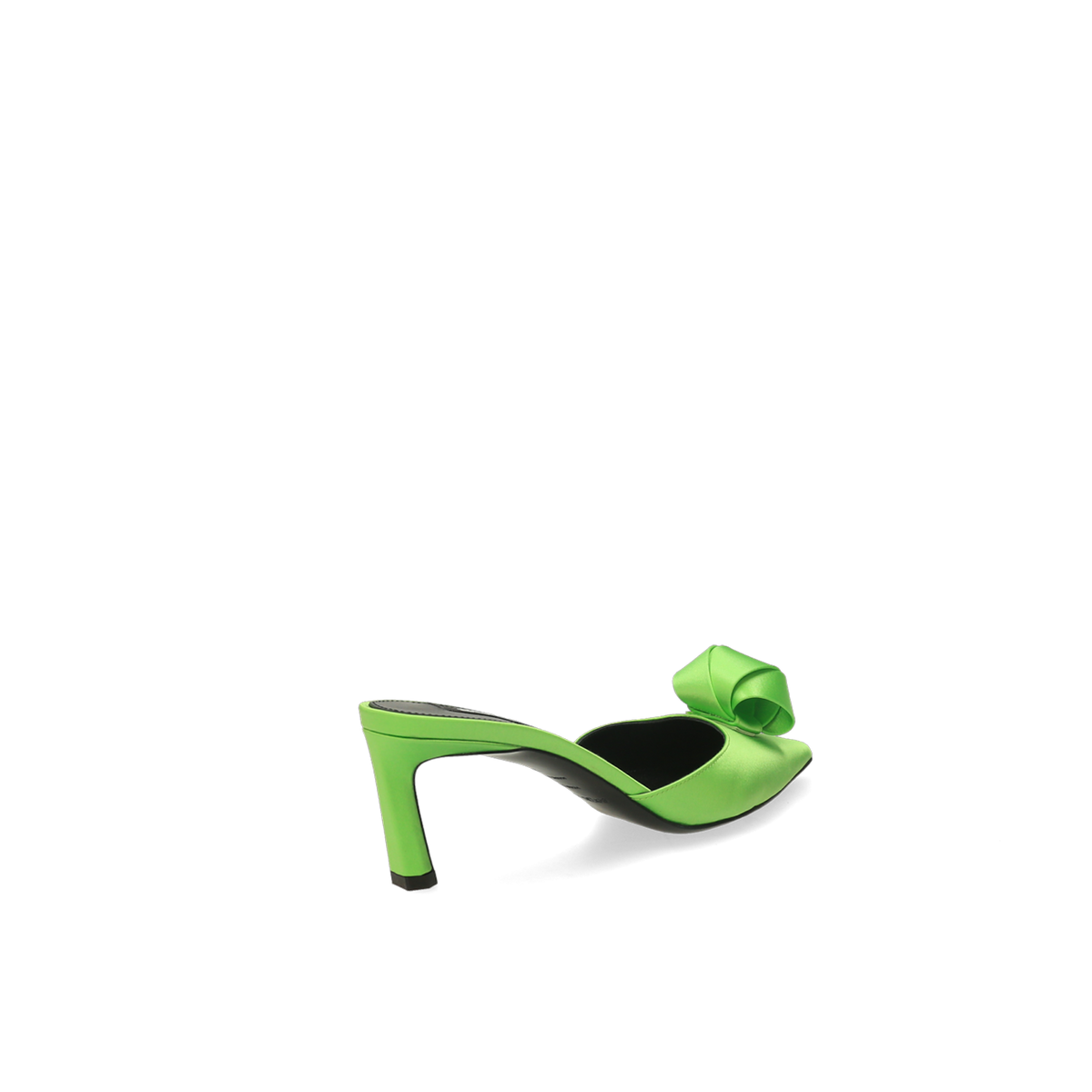 SERGIO ROSSI Bigoudi 60 satin mules - Green