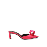 SERGIO ROSSI Mules Bigoudi 60 en satin - Fuschia