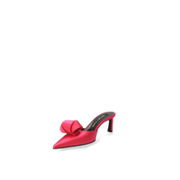SERGIO ROSSI Mules Bigoudi 60 en satin - Fuschia