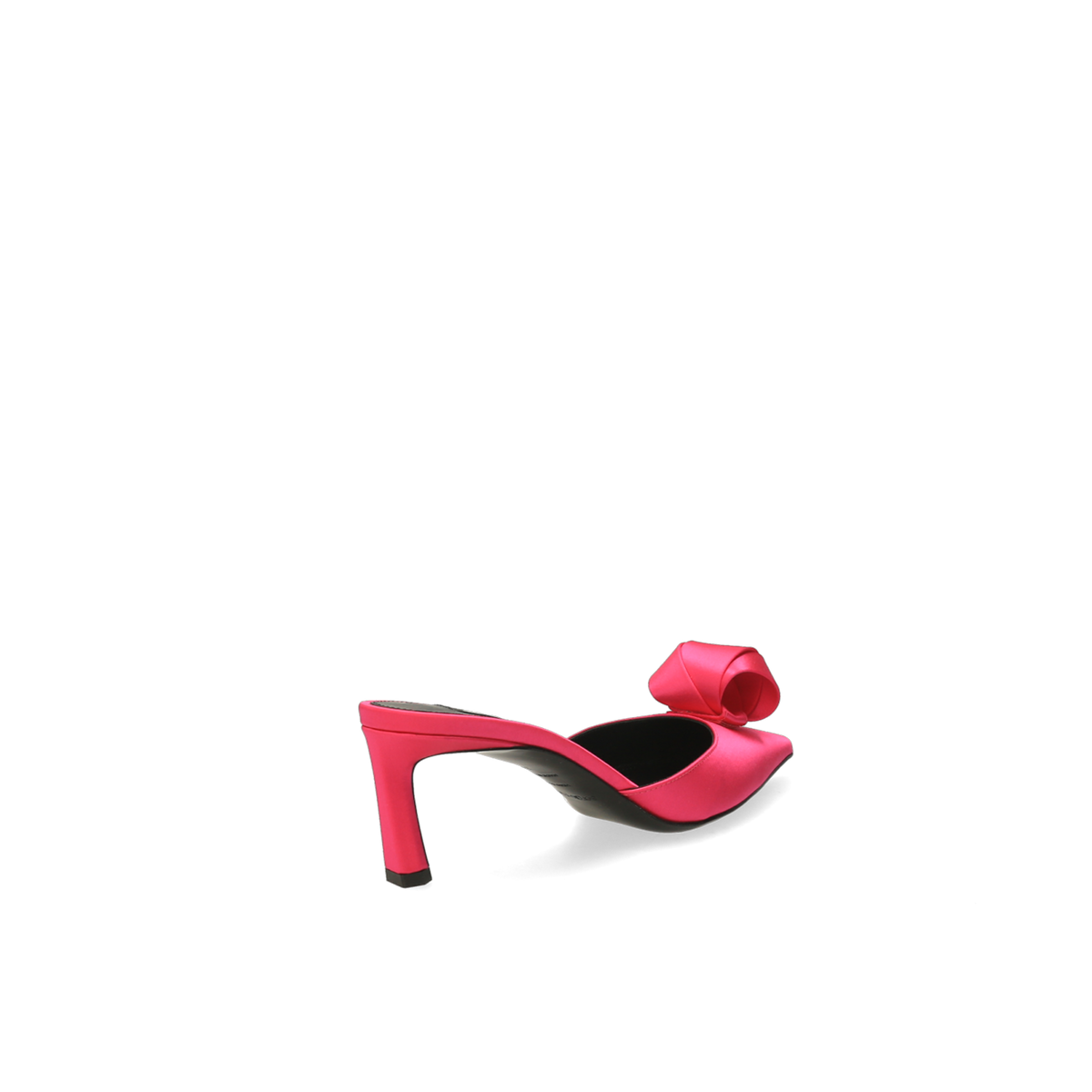 SERGIO ROSSI Mules Bigoudi 60 en satin - Fuschia