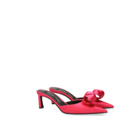 SERGIO ROSSI Mules Bigoudi 60 en satin - Fuschia