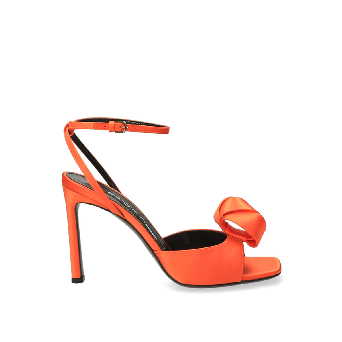 SERGIO ROSSI Sandales Bidougi 95 en satin - Orange