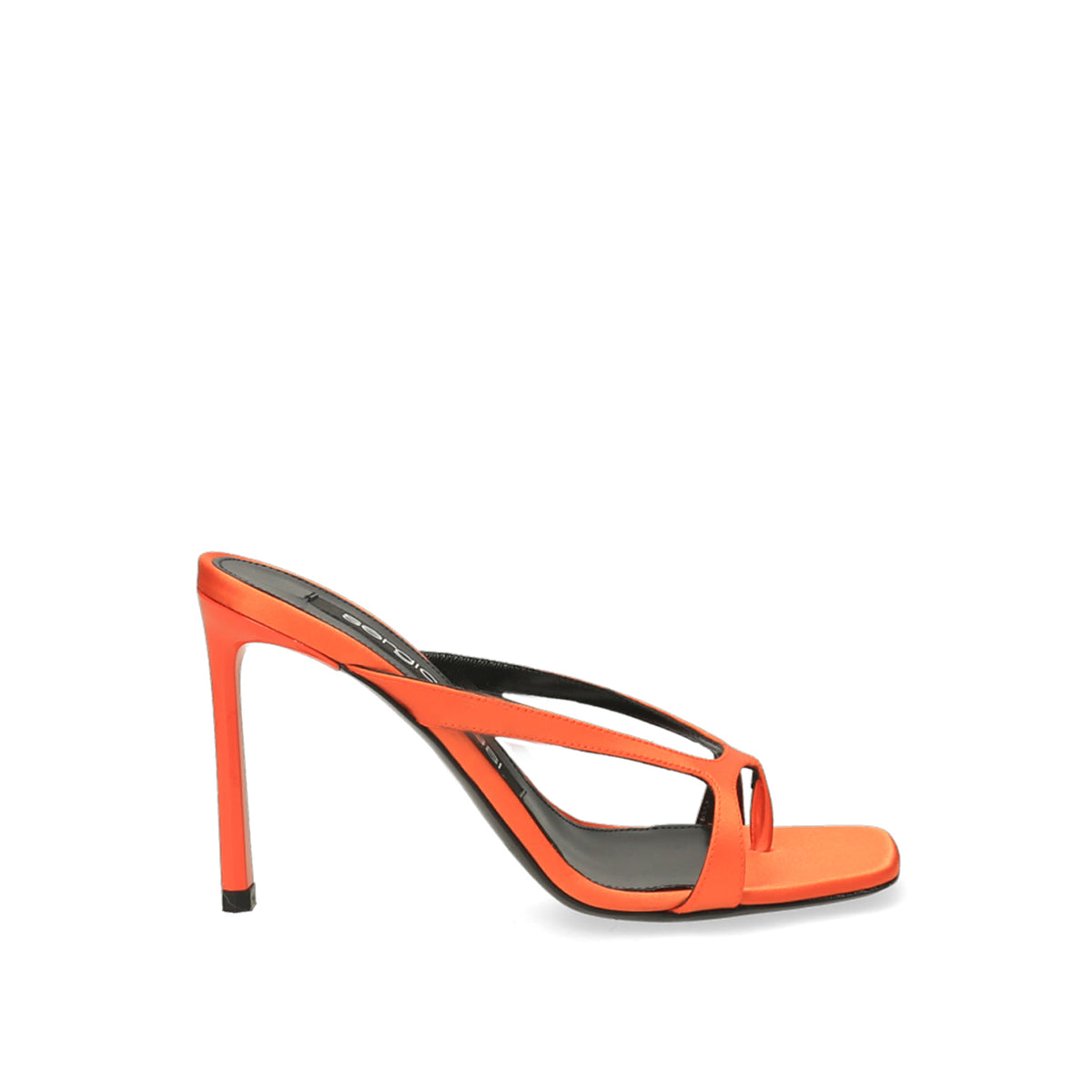 SERGIO ROSSI Sandales Aracne 95 en satin - Orange