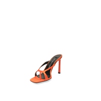 SERGIO ROSSI Sandales Aracne 95 en satin - Orange